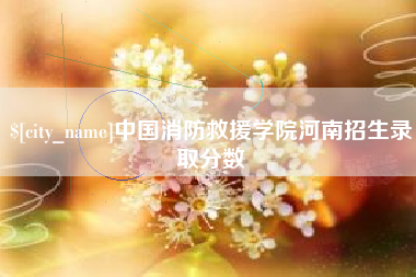 延边中国消防救援学院河南招生录取分数