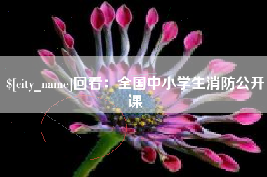 延边回看：全国中小学生消防公开课