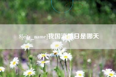 延边我国消防日是哪天