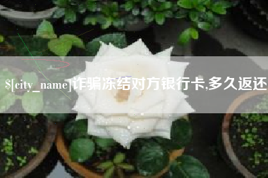 延边诈骗冻结对方银行卡,多久返还