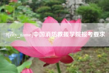 延边中国消防救援学院报考要求
