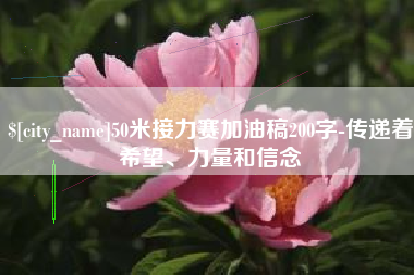 延边50米接力赛加油稿200字-传递着希望、力量和信念