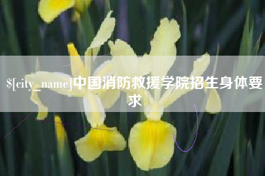 延边中国消防救援学院招生身体要求