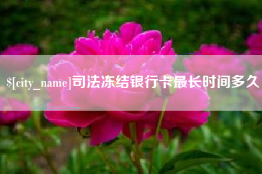 延边司法冻结银行卡最长时间多久