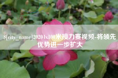 延边20204x100米接力赛视频-将领先优势进一步扩大