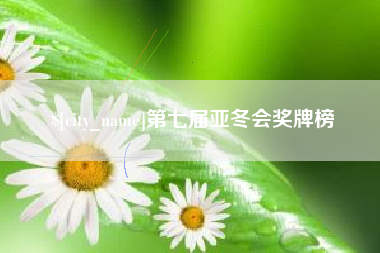 延边第七届亚冬会奖牌榜