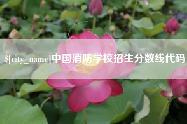 延边中国消防学校招生分数线代码