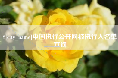延边中国执行公开网被执行人名单查询