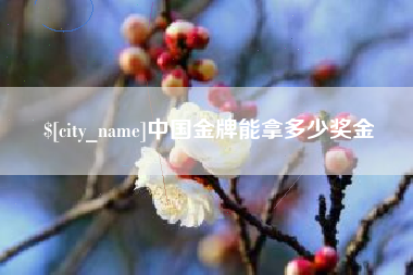 延边中国金牌能拿多少奖金