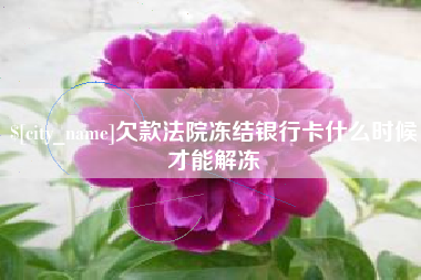 延边欠款法院冻结银行卡什么时候才能解冻