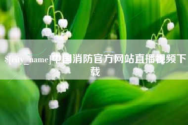 延边中国消防官方网站直播视频下载