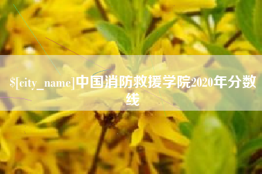 延边中国消防救援学院2020年分数线