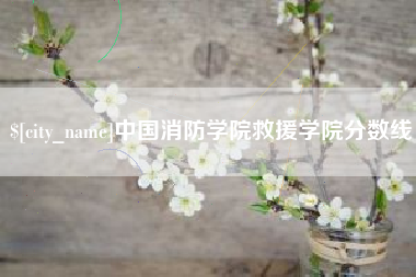 延边中国消防学院救援学院分数线